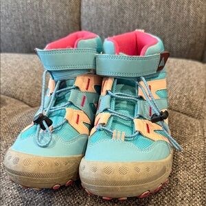 Mishansha Aqua and Pink Kids Sneakers